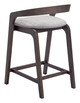 Troy Dove Gray & Espresso (Set of 2) Rubberwood Counter Stool