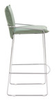 Pola Green Steel and Polyester Barstool