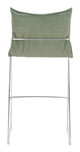 Pola Green Steel and Polyester Barstool