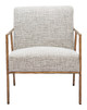 Norrebro Beige Frost Steel and Polyester Accent Chair