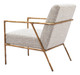 Norrebro Beige Frost Steel and Polyester Accent Chair