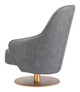 Withby Gray Steel and Polyurethane Swivel Accent Chair