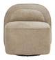 Kakao Olive Brown Steel and Polyester Swivel Chair
