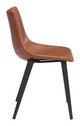 Daniel Vintage Brown (Set of 2) Steel and Polyurethane Dining Chair