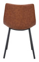 Daniel Vintage Brown (Set of 2) Steel and Polyurethane Dining Chair