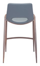 Desi Azure Gray & Walnut (Set of 2) Steel and Polyurethane Counter Stool