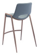 Desi Azure Gray & Walnut (Set of 2) Steel and Polyurethane Counter Stool