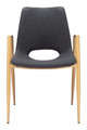 Desi Black & Gold (Set of 2) Steel and Polyurethane Dining Chair