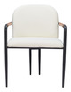 Sibu Cream Steel and Polyester Dining Chair