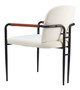 Sibu Cream Steel and Polyester Dining Chair