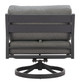 Koleso Gray Aluminum and Polyester Swivel Chair for Outdoor Use