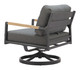 Koleso Gray Aluminum and Polyester Swivel Chair for Outdoor Use