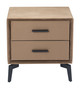 Montana Brown Steel and Polyester Rectangular Side Table