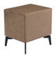 Montana Brown Steel and Polyester Rectangular Side Table