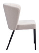 Aimee Beige (Set of 2) Steel and Polyester Stackable Dining Chair