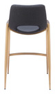 Desi Black & Gold (Set of 2) Steel and Polyurethane Counter Stool
