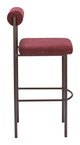 Livorno Red & Bronze (Set of 2) Steel and Polyester Barstool