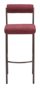 Livorno Red & Bronze (Set of 2) Steel and Polyester Barstool