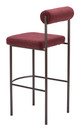 Livorno Red & Bronze (Set of 2) Steel and Polyester Barstool
