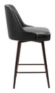 Keppel Black & Bronze Steel and Polyurethane Swivel Counter Stool