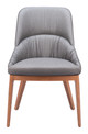 Ayr Slate Gray (Set of 2) Ash Wood and Steel Dining Chair
