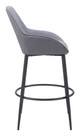 Vila Gray (Set of 2) Steel and Polyester Barstool