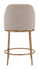 Nordhavn Beige & Gold Steel and Polyester Swivel Counter Stool