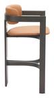 Shaili Brown Fir Wood and Polyurethane Barstool