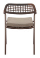 Rio Brown (Set of 2) Steel and Olefin Dining Chair for Outdoor Use