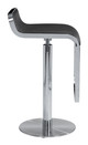 Equino Black Steel and Polyurethane Swivel Height-Adjustable Barstool