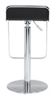 Equino Black Steel and Polyurethane Swivel Height-Adjustable Barstool