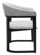 Anasa Gray Rubberwood and Polyester Dining Chair