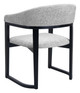 Anasa Gray Rubberwood and Polyester Dining Chair
