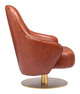 Withby Brown Steel and Polyurethane Swivel Accent Chair