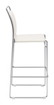 Verbena Cream (Set of 2) Steel and Polyurethane Stackable Barstool
