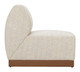 Christy Beige Aluminum and Polyester Armless Chair for Outdoor Use