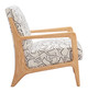 Runa Beige & Natural Rubberwood and Polyester Accent Chair