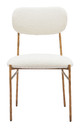 Sydhavnen Cream & Gold Steel and Polyester Dining Chair
