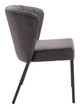Aimee Gray (Set of 2) Steel and Polyester Stackable Dining Chair
