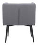 Horbat Gray Steel and Polyester Dining Chair