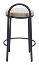 Sisal Beige Tweed (Set of 2) Steel and Polyester Counter Stool