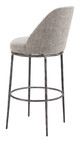 Nordhavn Gray Steel and Polyester Swivel Barstool