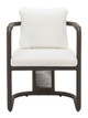 Ciel Ivory (Set of 2) Aluminum and Polyester Dining Chair for Outdoor Use