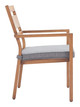 Rader Natural (Set of 2) Aluminum and Olefin Dining Chair for Outdoor Use
