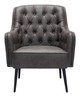 Tasmania Vintage Black Steel and Polyester Accent Chair