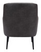 Tasmania Vintage Black Steel and Polyester Accent Chair