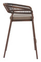 Skye Brown (Set of 2) Steel and Olefin Barstool for Outdoor Use