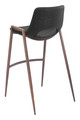 Desi Black & Walnut (Set of 2) Steel and Polyurethane Barstool