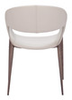 Limay Beige & Walnut (Set of 2) Steel and Polyurethane Dining Chair