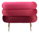 Arish Red Poplar Wood and Steel Accent Chair